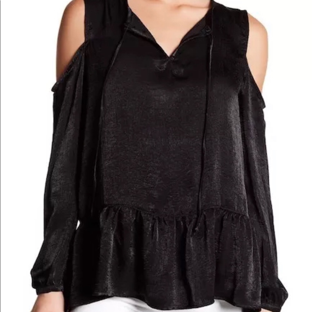 Harlowe & Graham black blouse sz L